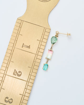 sophia diamond and mini gemstone drop earring