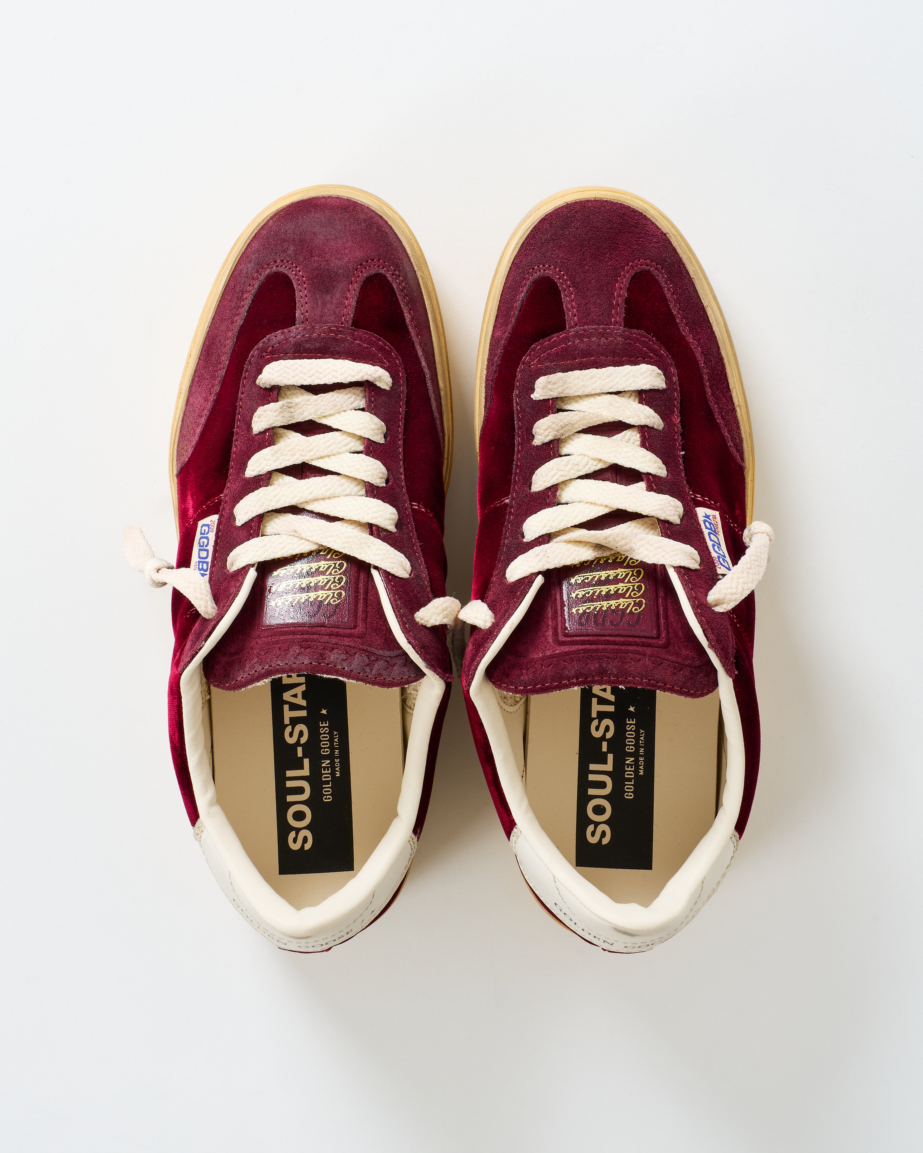 Heel Tab Golden Goose Bordeaux Golden Goose Soul-Star Velvet Upper