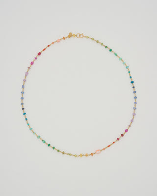 spun sugar rainbow multi small stone necklace