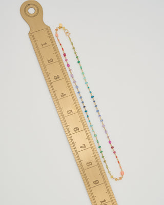 spun sugar rainbow multi small stone necklace