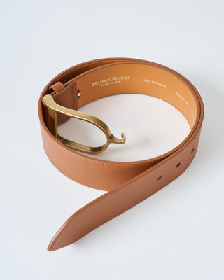 spur buckle smooth leather belt