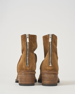 square toe back zipper boot