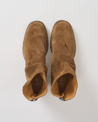 square toe back zipper boot