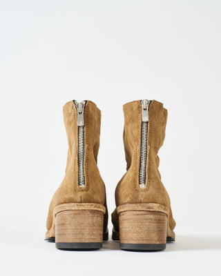 square toe block heel back zipper