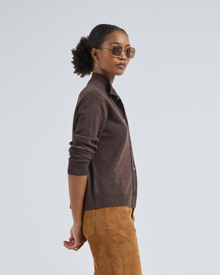 stand collar cardigan