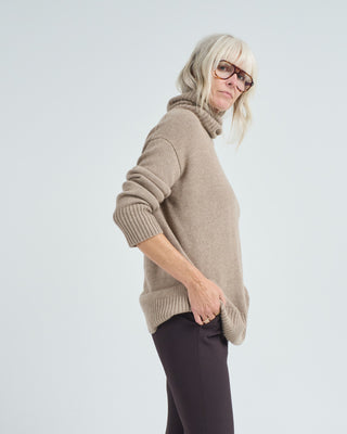 stand collar cocoon sweater