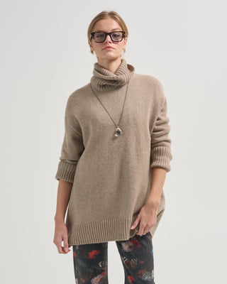 stand collar cocoon sweater