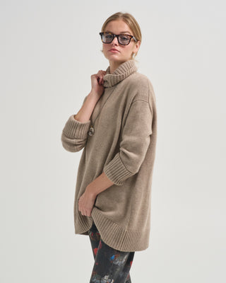 stand collar cocoon sweater