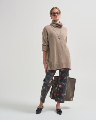 stand collar cocoon sweater