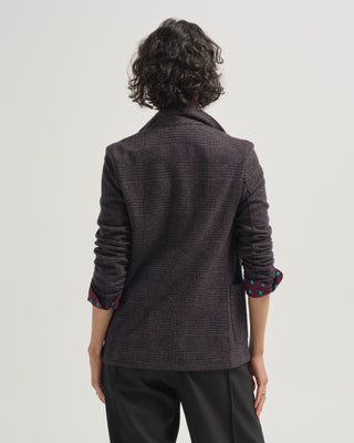 stand up collar blazer patterned moleskin