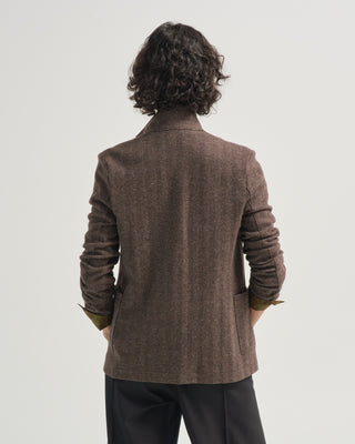 stand up collar blazer patterned moleskin