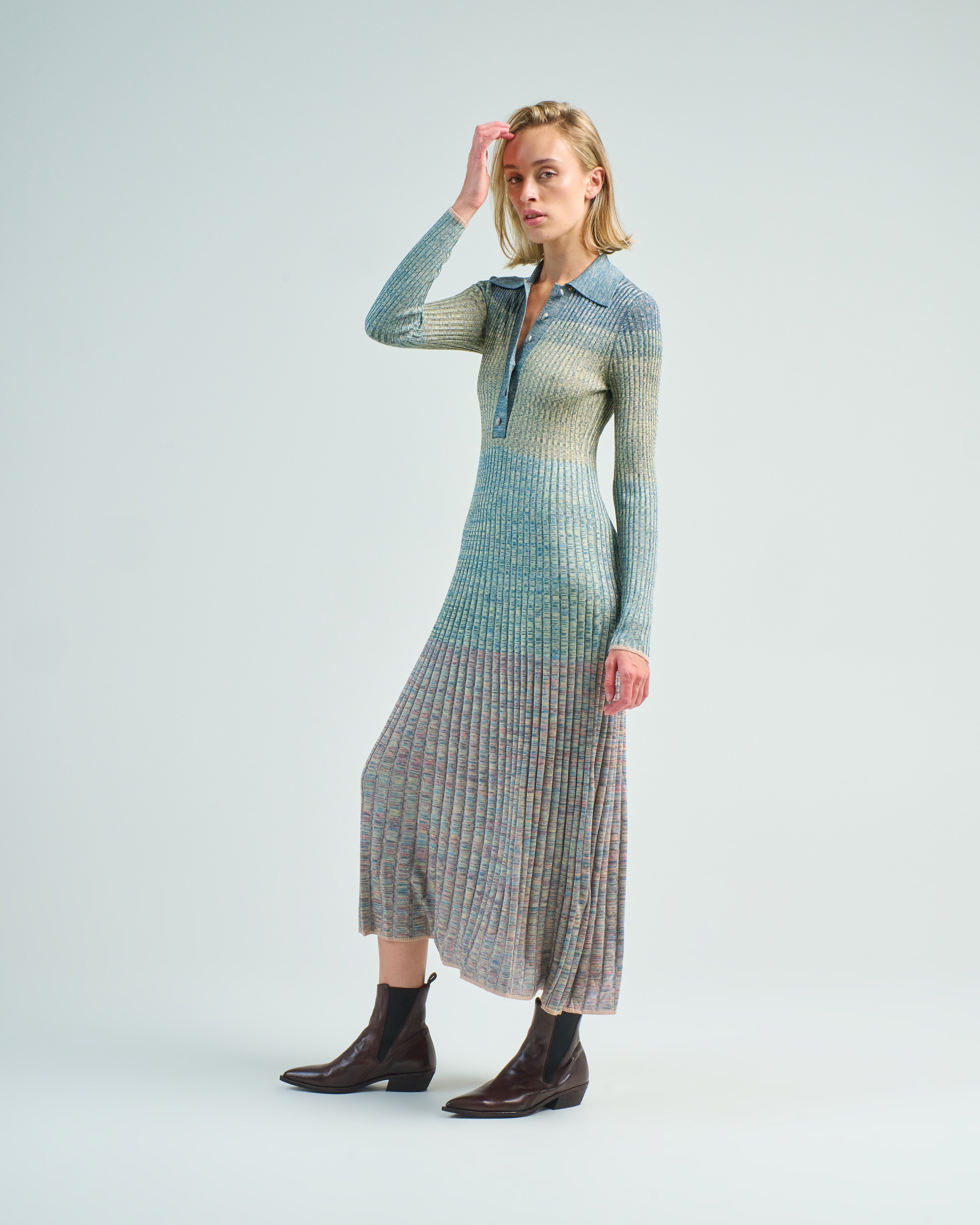 Zimmermann Story 1 Mouline Polo Midi Teal Multi Zimmermann Story 1 Mouline Polo Midi Teal Multi