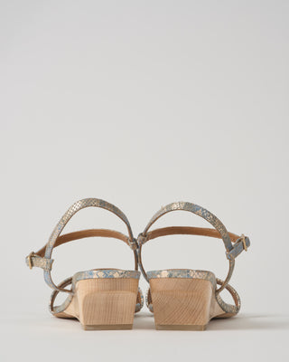 strappy sandal on low wedge
