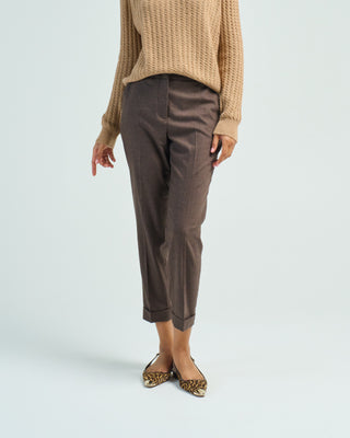 stretch cashmere and wool pant