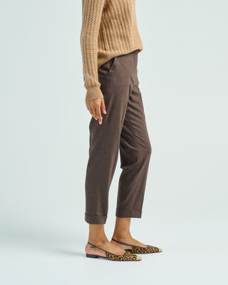 stretch cashmere and wool pant