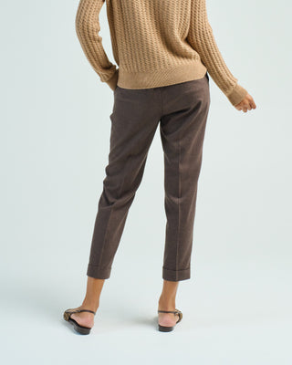 stretch cashmere and wool pant