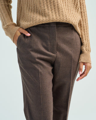 stretch cashmere and wool pant