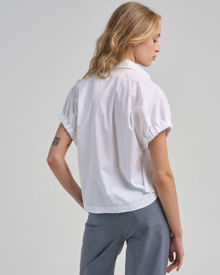 stretch cotton poplin short sleeve shirt