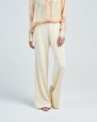 stretch crepe cady flared pants