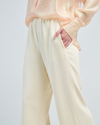 stretch crepe cady flared pants
