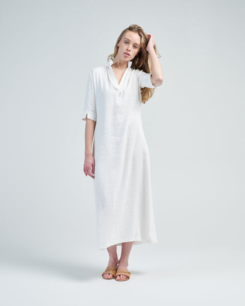 Peter Cohen Stretch Linen Casa Dress White – scarpa