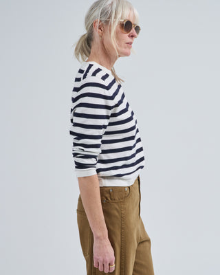 striped long sleeve rd sweater