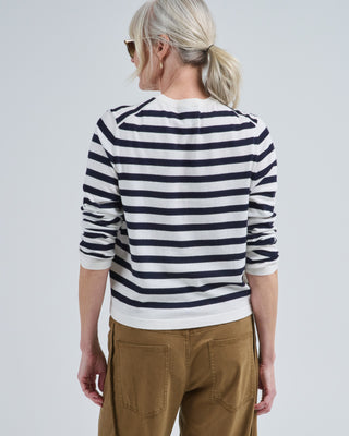 striped long sleeve rd sweater