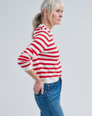 striped long sleeve rd sweater