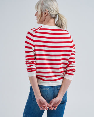 striped long sleeve rd sweater
