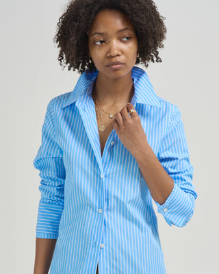 striped poplin shirt