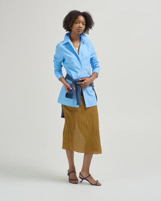 striped poplin shirt