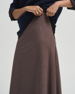 suede effect skirt