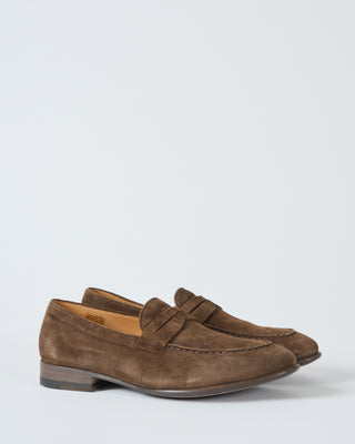 suede penny loafer