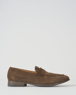 suede penny loafer