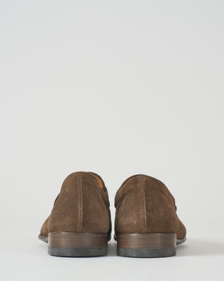 suede penny loafer