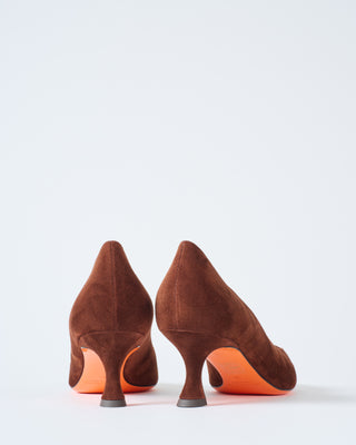 suede pump w/ gold buckle 55mm