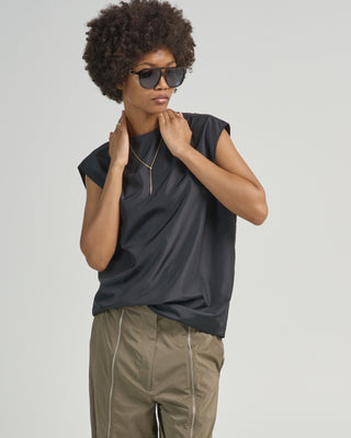 summer nylon sleeveless cocoon top