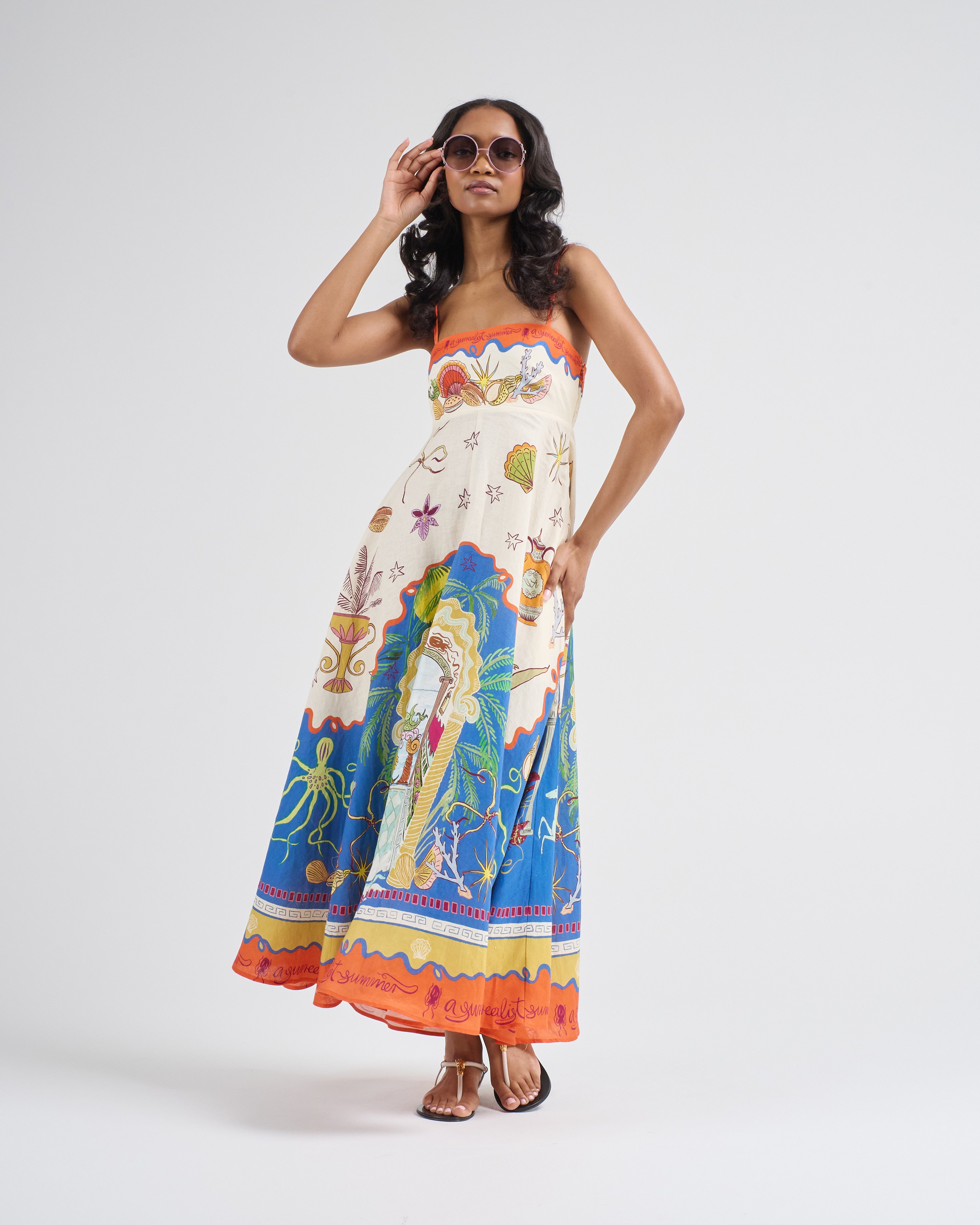 Alemais Surrealist Summer Sundress Multi Alemais Surrealist Summer Sundress Multi