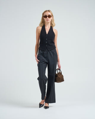 tailored halter vest