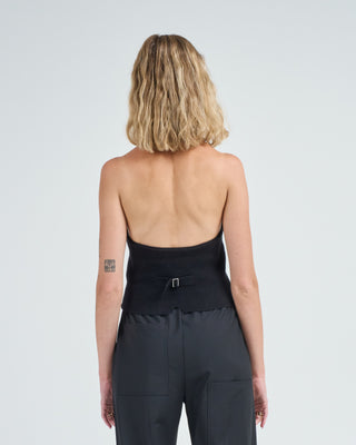 tailored halter vest