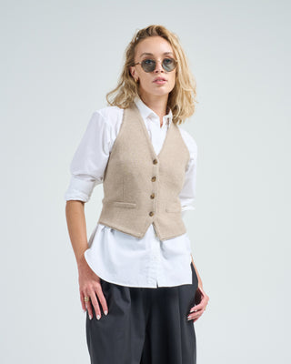 tailored halter vest