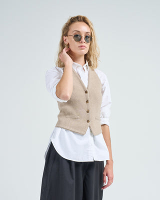 tailored halter vest