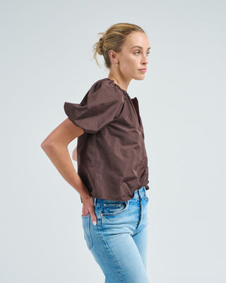 talie silk short sleeve blouse