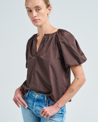 talie silk short sleeve blouse