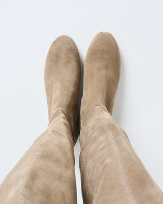 tall boot suede stretch w/ inner wedge