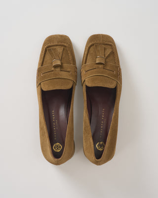 tate square toe pump with tassel