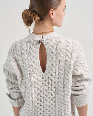 tear drop aran cardigan