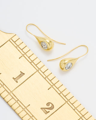 teardrop solitaire diamond earrings