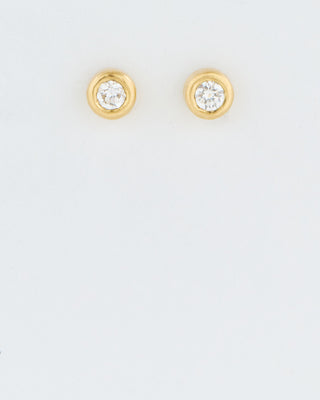 teeny 1pt diamond studs