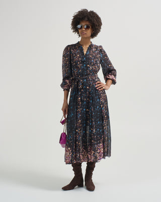 tessa long sleeve silk dress